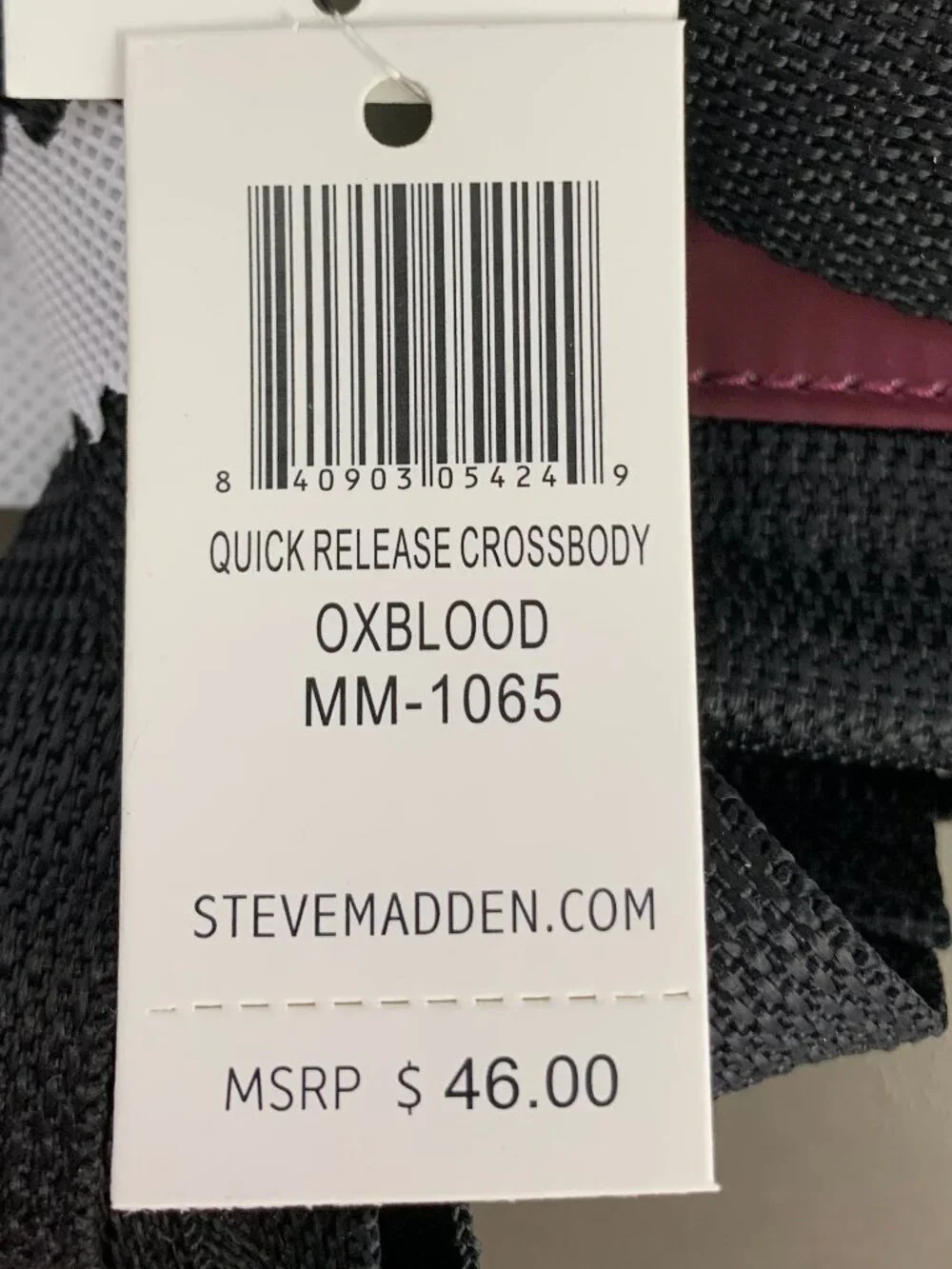 Steve Madden Men's Small Crossbody Bag, Oxblood Dark Red, One Size 7x9x1.5